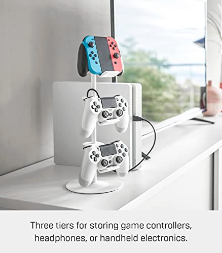 Yamazaki Home Universal Adjustable Game Controller Stand/Controller Holder, Steel, Adjustable Tiers #TOP4
