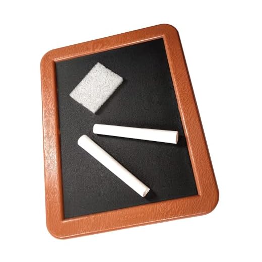 Kit de mini pizarra – Pizarra para tiza de 17,5 x 13,5 cm con 1 borrador de esponja y 2 tizas – Pequeña pizarra negra de pared para mensajes, mini tablero de plástico