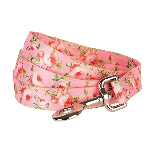 Blueberry Pet 9 Patterns Durable Spring Scent Inspired Floral Rose Baby Pink Dog Leash 4 ft x 1