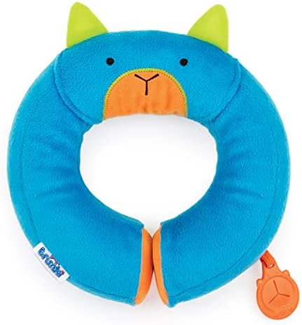Trunki Kid's Travel Neck Pillow And Chin Rest | Support Sleepy Heads in the Car Seat, Plane, Bike or Pram | Yondi SMALL Una Unicorn (Turquoise)