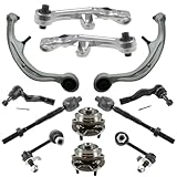 TRQ Front Steering,Suspension,& Drivetrain Kit Control Arm Control Arm with Ball Joint Sway Bar Stabilizer Link Tie Rod Wheel Hub Bearing Assembly Compatible with 2003-2004 INFINITI G35 Nissan 350Z