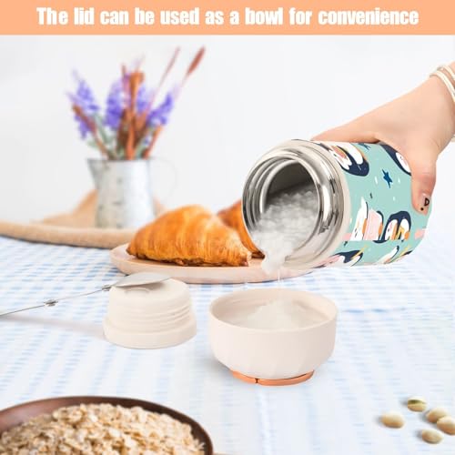 Termo de comida de acero inoxidable de 500 ml para comer sano fuera 7