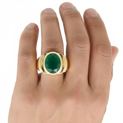 Image of 55Carat Choose Your Color Natural Birthstones 18 K Gold Plated Ring Bold Statement Jewellery Sizes 4-13
