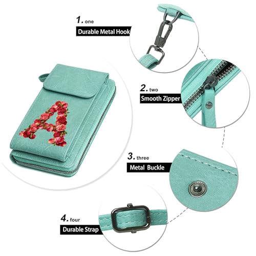Image of KUKOO Small Crossbody Bags for Women PU Leather Cell Phone Purse Wallet with Credit Card Slots