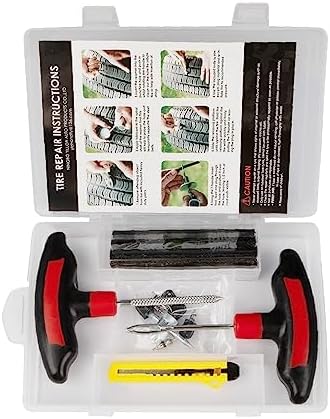 Miniatura 2 de MANUSAGE Kit de reparación de neumáticos de 23 piezas, kit de enchufe de neumáticos resistente, kit de parches de neumáticos para automóvil, camión,