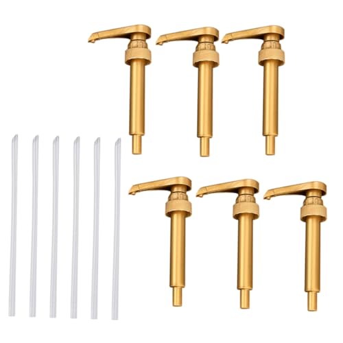 Beavorty 6pcs Syrup Dispenser Pump Set Kitchen Syrup Dispenser Pump Easy Install