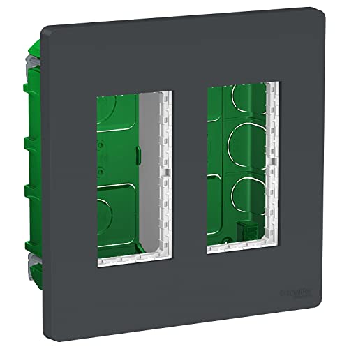Boîte de concentration encastrée Schneider Unica anthracite NU172454 4 mod