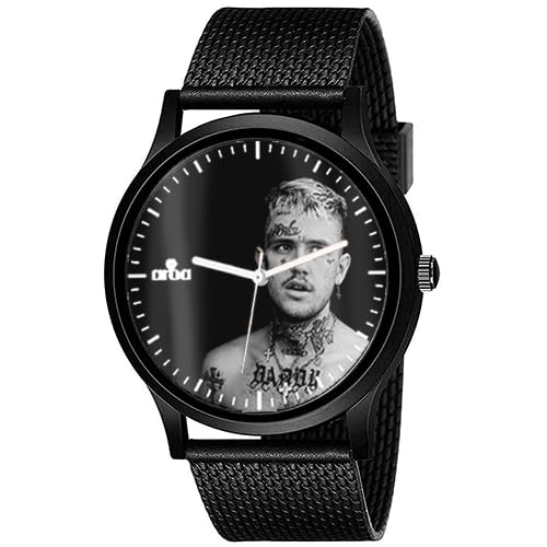 AROA Watch New Watch for Lil Peep B&W Model : 781 Black Metal Type Analog Black Strap Watch Black Dial for Men Stylish Watch for Boys (B0C8DKTTZ9) Amazon Price History, Amazon Price Tracker