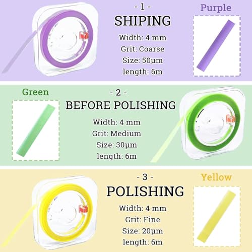Image of Dental Polishing Strips Tooth File 2PCS 30μm 6m /Roll Dental Abrasive Strip for Teeth Sanding Grinding Deep Teeth Cleaning Tool Tooth Polish Abrasive Strip Oral Care