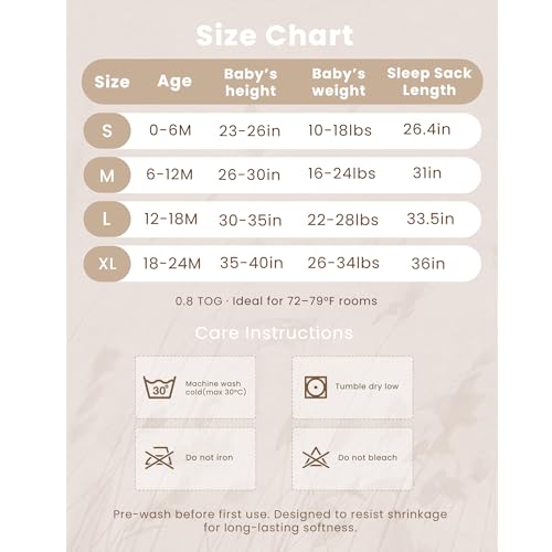 Image of Konssy Muslin Baby Sleep Sack 0-6 Months, 0.8 TOG Baby Wearable Blanket | 2 Pack, Two-Way Zipper, 100% Cotton, Soft & Breathable Sleeping Sack, Infants and Toddlers Nursery Essentials (Woodland,Sage)