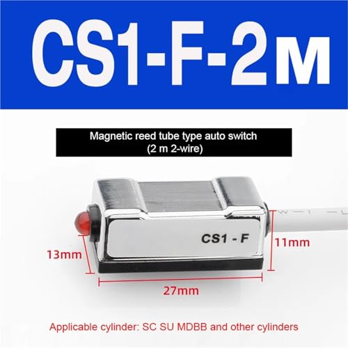 Sensor e interruptor magnético para cilindros neumáticos CS1-F-2 con cable de 2 hilos y 2m 3