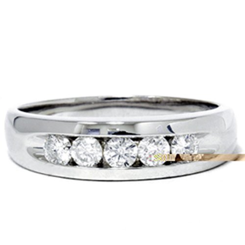P3 Pompeii3 Mens 3/4Ct Diamond White Gold Wedding Ring Band New - Size 10 #TOP1