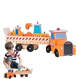 Uso sin esfuerzo: El coche de juguete de madera incluye una acción de tirar y colocar que asegura un uso intuitivo, promoviendo el juego interactivo para niños mientras mejora las habilidades motoras en un ambiente de juego creativo y seguro.