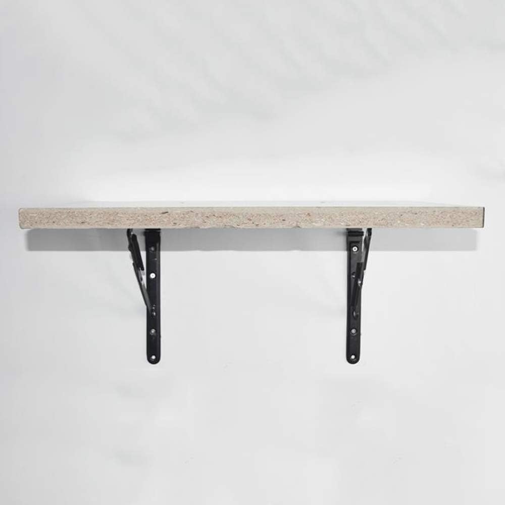 Shelves,Shelf Brackets,（2Pack ） Folding Shelf Bracket Bench Table Support Wall Mounted Iron Triangle Collapsible Shelf Bracket (Black)，with Screws ( Color : Black , Size : 150 mm (6 inches) )