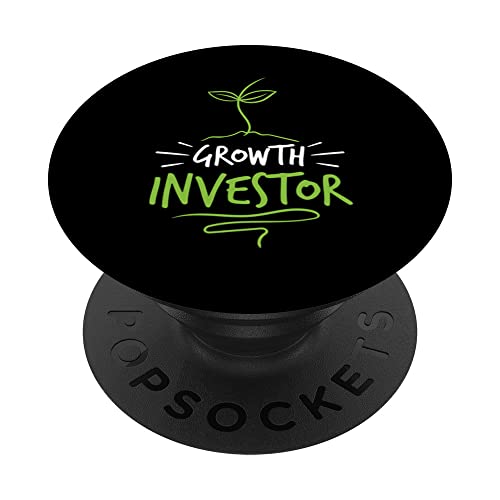 Growth Investor Shareholder Investing Invest Stocks PopSockets Swappable PopGrip, Black