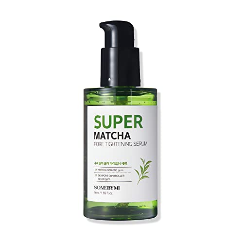 SOME-BY-MI-Super-Matcha-Pore-Tightening-Serum-169Oz-50ml-Made-from-Match-Water-for-Sensitive-Skin-Skin-Moisturizing-and-Purifying-Effect-Blackheads-Sebum-and-Pore-Care-Korean-Skin-Care