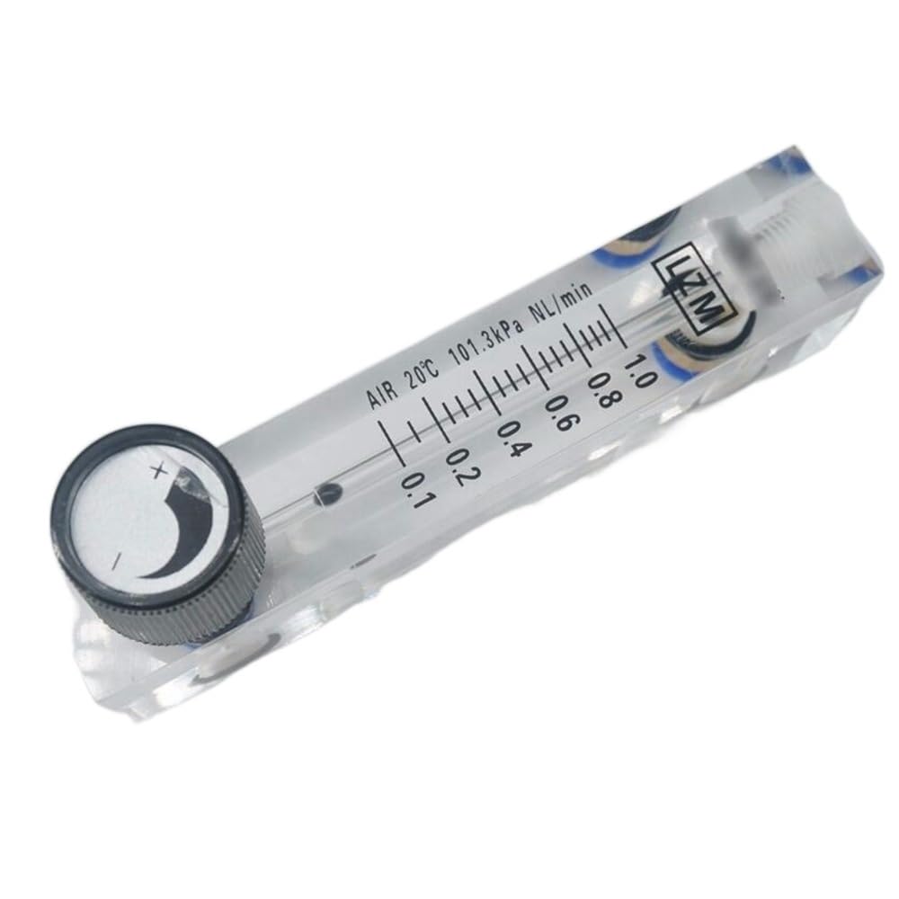 Produktbild von Aurorad Durchflussmesser LZT-6T – 0,1–35 L/min, Regelventil, Für Luft/Stickstoff, Rohre 6–12 Mm, Acryl-Rotameter