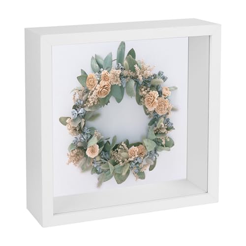 XTDMJ, cornice portafoto 3D, 20 x 20 cm, cornice in legno, profonda, per riempire in 3D, cornice portafoto con scatola profonda con piastra in acrilico per appendere o per desktop, regali di famiglia