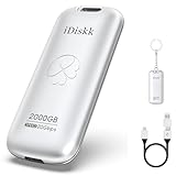 iDiskk 【Plug-Play 2TB HIgh Speed 2000MB/s External SSD |Pocket-Sized | USB 3.2 Gen 2x2 | External Solid State Drive | Photo Stick Compatible with Xbox,PS4,iPad,PC&amp;Mac,PC,Android Phones,Cameras