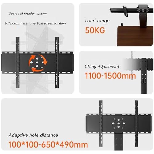 Soporte móvil para TV de piso regulable para 32-65'' LED miniatura 6