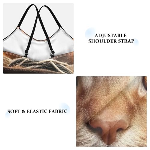 Cat Cowboy Brown Kid Swimsuit Quick Dry Crossback Girl One Piece Swimsuit 3T3