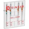 SINGER 4847 Universal Ball Point Machine Needles, Size 70/10, 80/12, 4-Count
