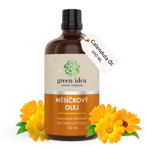 Green idea - Ringelblumenöl 100 ml - Calendula Öl - Basisöl - Narben, Verbrennungen, Dehnungsstreifen - für Gesicht - Hände - Schönheit - Massage - Körperpflege - 100 ml