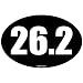 Motvia 26.2 Marathon Magnet Oval Car Magnet - Black