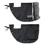 SPRING SEAON ハンドルカバー 自転車 防水 防寒 ブラック オールシーズン使える 電動自転車 ボア着脱可 反射生地 紫外線対策 防水 反射プリント レイングッズ レイン カバー 雨 夏 冬 雨の日 雪の日 cycle【2個セット(左右各1個)】