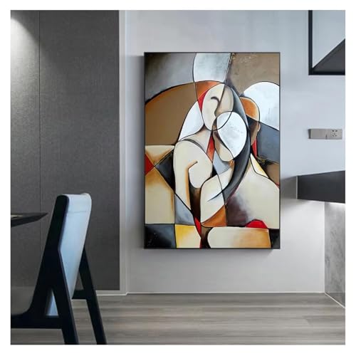 Tableau Picasso abstrait pour salon élégant avec cadre 70x90