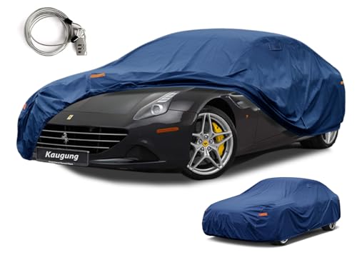 Image of Kaugung Heavy Duty Car Cover Custom Fit Ferrari California T (2014-2017), Waterproof All Weather Resistant Outdoor Sun Rain Dust Snow Protection with Anti-Theft Lock. (USA Warehouse, Within 3-7 Days)