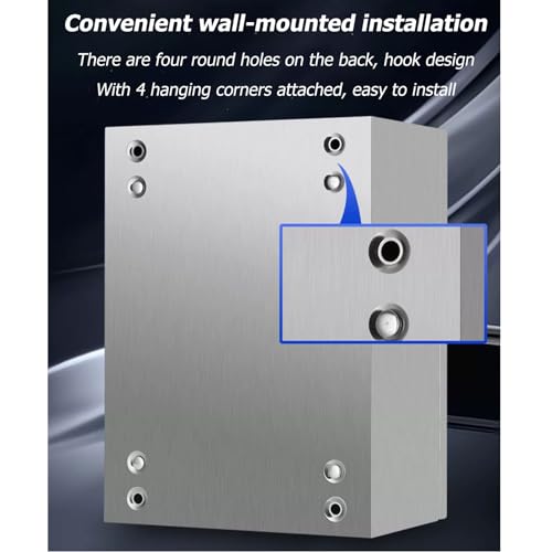 Boîtier de projet électrique en acier inoxydable avec plaque de montage - 5