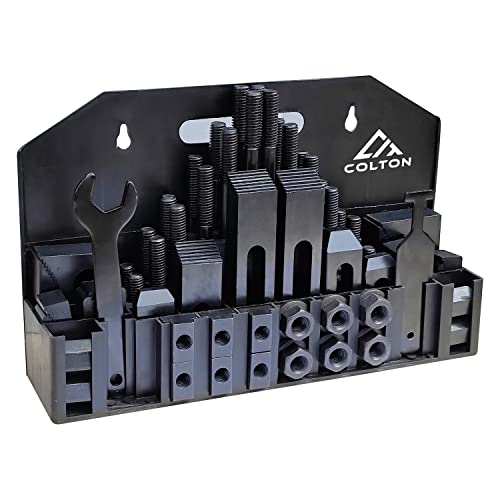 Image of Colton 58020 | 60Pc Premium 7 /16 inch T-Slot Clamping Kit 3 /8 inch-16 UNC Thread