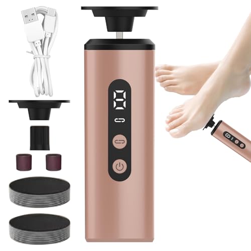 Sghtil Eliminador de callos eléctrico para pies,Afeitadora de talones agrietados - Herramienta de ergonómica con 9 velocidades para el cuidado de la piel de invierno Sghtil Eliminador de callos eléctrico para pies,Afeitadora de talones agrietados - Herramienta de ergonómica con 9 velocidades para el cuidado de la piel de invierno
