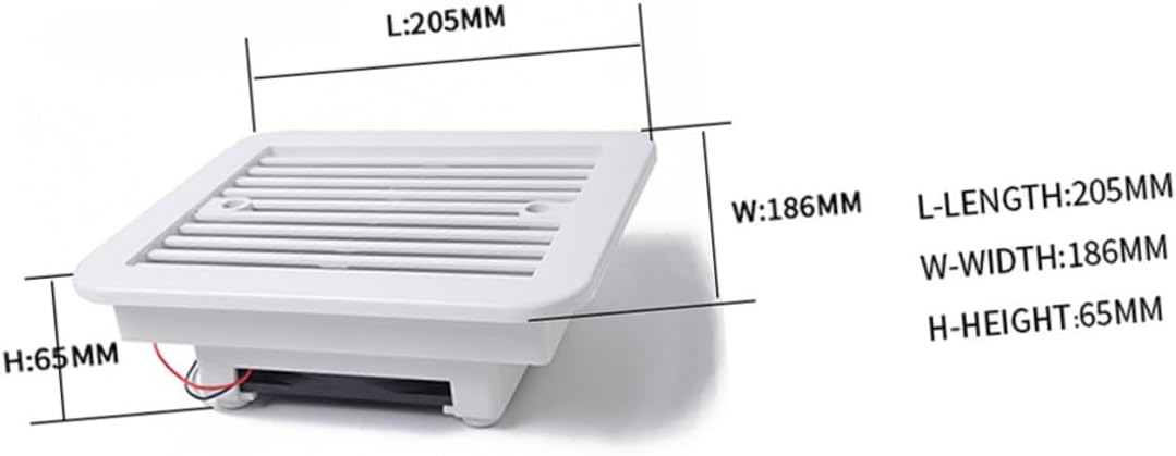 12v 8-inch Rv Exhaust Fan with Blades Silent Ventilation Fan for Bathroom Roof Ventilation Replacement Part