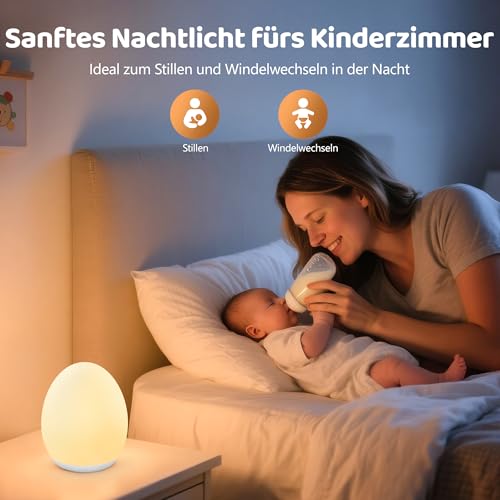 MediAcous Nachtlicht Kinder/Baby Mit 8 Farbe & Stilllicht Dimmbar – Ansicht 4
