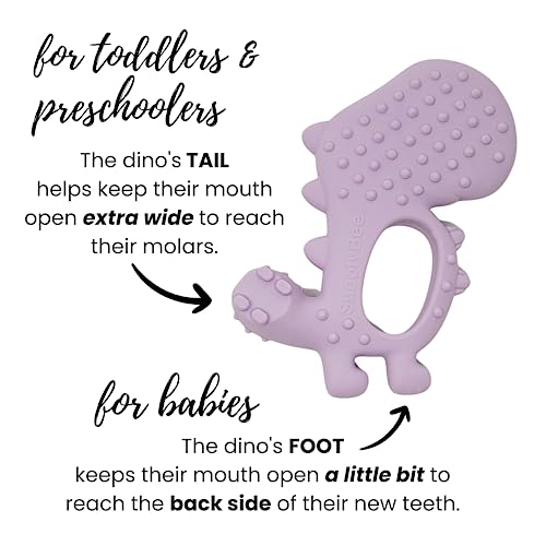 Snoofybee's Brushing Buddy, 2-In-1 Silicone Teether And Toothbrushing Companion, Toddler And Baby Mouth Prop Toy For More Fun Toothbrushing And Flossing (Purple) #TOP2