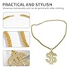 Gold Chain Dollar Sign Necklace Pendant Fake Gold Dollar Chain with Diamonds Adjustable Chain with US Dollar Symbol Necklace for Hip Hop Rapper GoldDigger Costume Fancy Dress Carnival Accessories #3