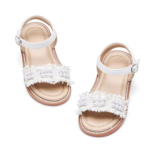 Image of GINFIVE Toddler Girls Sandals Little Girls Kids Summer Shoes Toddler Sandals