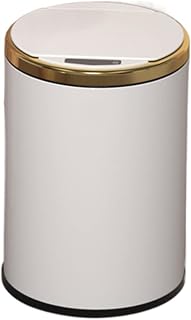 Trash Cans 6L / 9L / 12L Intelligent Garbage Cans Home Living Room Automatic Sensor Bathroom Toilet Electric Bedroom Garbage Cans Kitchen Trashcan (Color : White, Size : 6L)