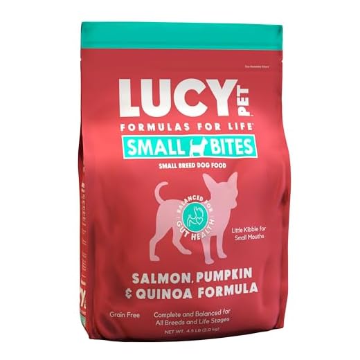 Lucy Pet Products Salmon, Pumpkin & Quinoa Small Bites for Dogs 4.5lb 100600033