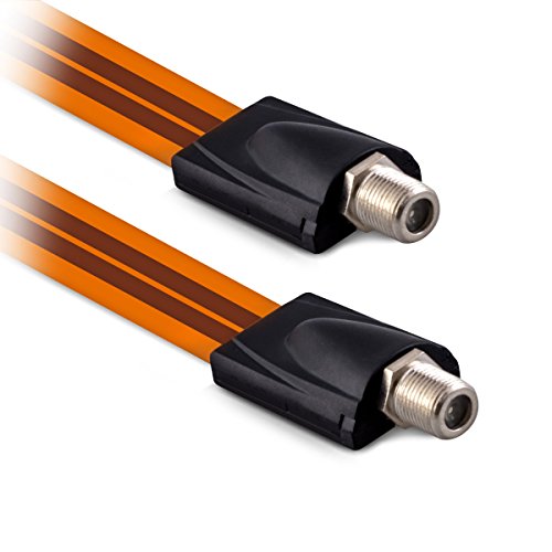 kwmobile Flat Satellite Cable - SAT Cable Window Feed-Through Flexible Coaxial Cable 10.4