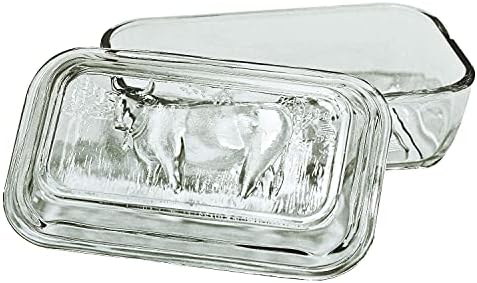 Luminarc Kuh-Butterdose - Transparent - Für Hausfrauen - Ideal für Obst - 1 Stück - Mit Deckel