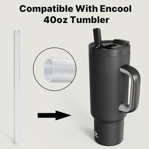 Image of 4-Pack Replacement Straws Compatible with ENCOOL 40oz Cup Tumbler