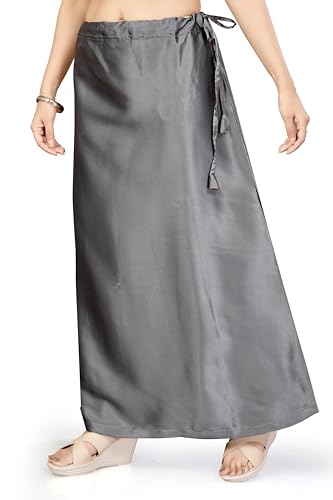 Image of Madhu Fashion Women's Satin Saree Petticoat Saree Underskirt