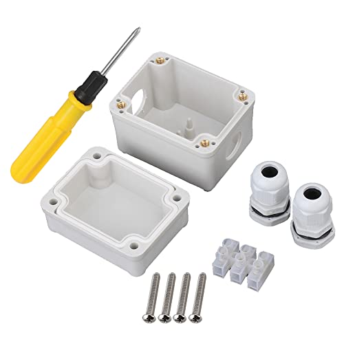 RDEXP Metal & Plastic White Outdoor and Indoor Water-resistant Electric Project Box With 3 Position Terminal