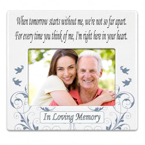 Memorial Picture Frame for Loss of Loved One – "When Tomorrow Starts Without Me" Sympathy Photo Frame – Bereavement Gift, Funeral Memorial Keepsake, Tabletop Décor – Holds 4x6 Inch Photo