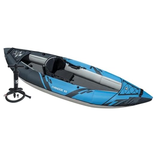 AQUAGLIDE Chinook 90 Inflatable Kayak, 1 Person, Multicolor, Medium