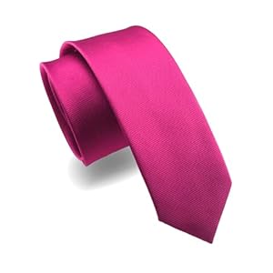 RBOCOTT 2.4″ Solid Color Skinny Tie for Men Slim Necktie(6cm)