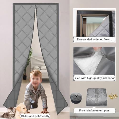 Rideau de porte isolant thermique pour balcon et entrée de maison
